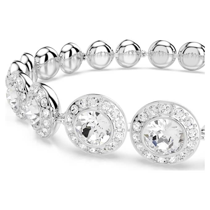 Ensemble Una Angelic (3), taille ronde, blanc, plaqué rhodium Ensemble Una Angelic (3), taille ronde, blanc, plaqué rhodium