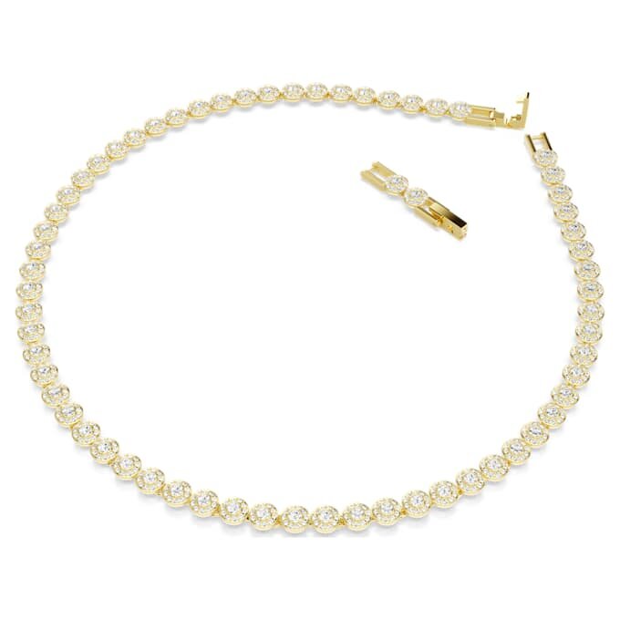 Ensemble Una Angelic, taille ronde, blanc, plaqué or Ensemble Una Angelic, taille ronde, blanc, plaqué or