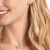 Ensemble Una, taille ronde, bleu, plaqué rhodium Ensemble Una, taille ronde, bleu, plaqué rhodium