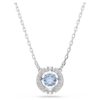 Ensemble Una, taille ronde, bleu, plaqué rhodium Ensemble Una, taille ronde, bleu, plaqué rhodium