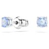 Ensemble Una, taille ronde, bleu, plaqué rhodium Ensemble Una, taille ronde, bleu, plaqué rhodium