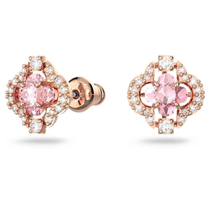 Ensemble Una : tailles variées, trèfle, rose, plaqué or rose Ensemble Una : tailles variées, trèfle, rose, plaqué or rose
