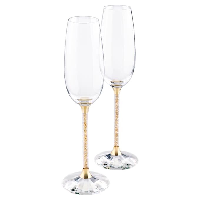 Flûtes à champagne Crystalline dorées (lot de 2) Flûtes à champagne Crystalline dorées (lot de 2)