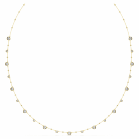 Imber Strandage, taille ronde, blanc, plaqué or