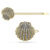 Lot de 2 barrettes Idyllia, coquillage, blanc, finition métallique mélangée Lot de 2 barrettes Idyllia, coquillage, blanc, finition métallique mélangée