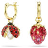 Lot de boucles d’oreilles pendantes Idyllia (3), coccinelle, trèfle, fraise, multicolores, plaqué or Lot de boucles d’oreilles pendantes Idyllia (3), coccinelle, trèfle, fraise, multicolores, plaqué or