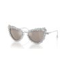 Lunettes de soleil à clipser 2 en 1, modèle tendance, forme œil-de-chat, Sk7011, blanc