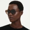 Lunettes de soleil de forme carrée, marron Lunettes de soleil de forme carrée, marron