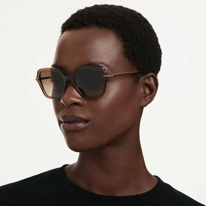 Lunettes de soleil de forme carrée, marron Lunettes de soleil de forme carrée, marron