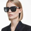 Lunettes de soleil de forme carrée, Sk6032, noires Lunettes de soleil de forme carrée, Sk6032, noires