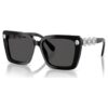 Lunettes de soleil de forme carrée, Sk6032, noires Lunettes de soleil de forme carrée, Sk6032, noires