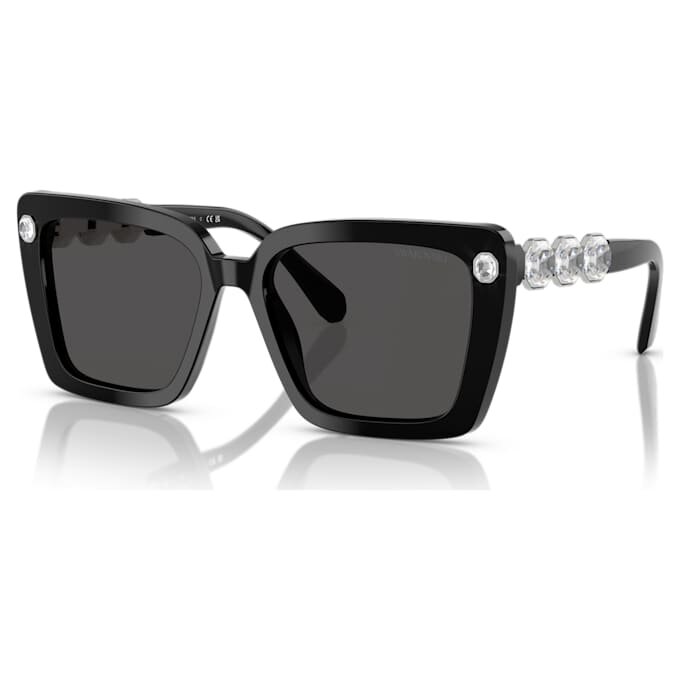 Lunettes de soleil de forme carrée, Sk6032, noires Lunettes de soleil de forme carrée, Sk6032, noires