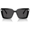 Lunettes de soleil de forme carrée, Sk6032, noires Lunettes de soleil de forme carrée, Sk6032, noires