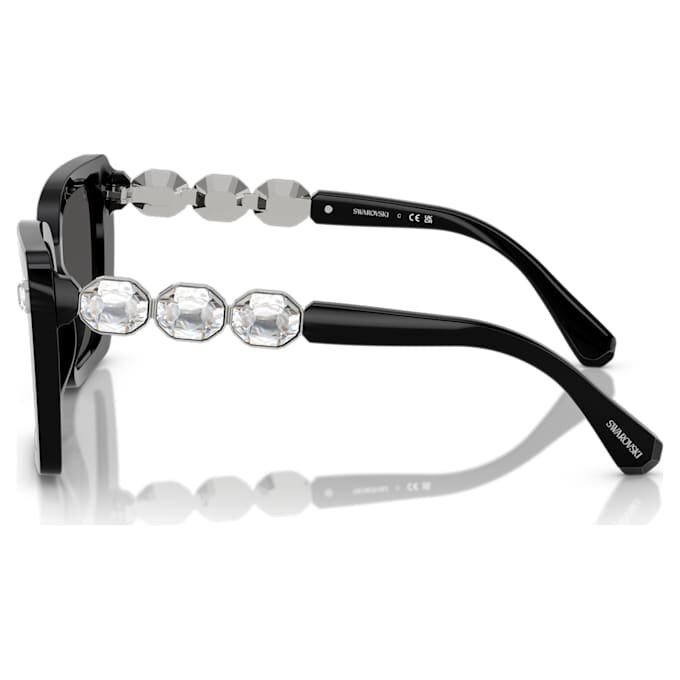 Lunettes de soleil de forme carrée, Sk6032, noires Lunettes de soleil de forme carrée, Sk6032, noires