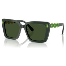Lunettes de soleil de forme carrée, Sk6032, vertes