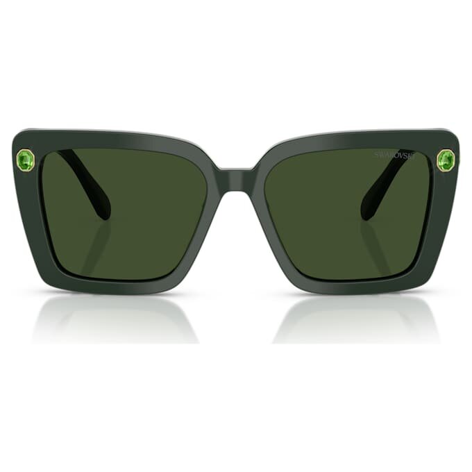Lunettes de soleil de forme carrée, Sk6032, vertes Lunettes de soleil de forme carrée, Sk6032, vertes