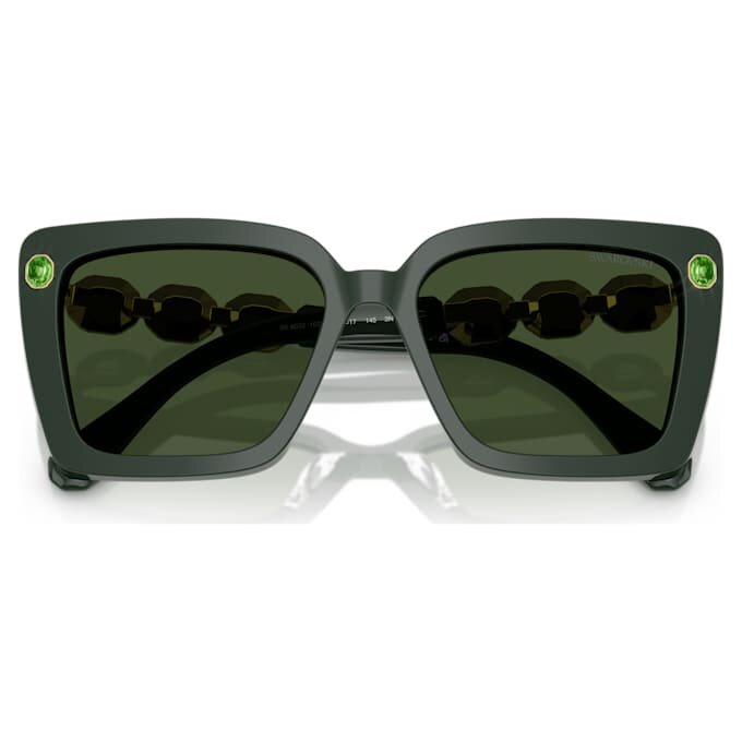Lunettes de soleil de forme carrée, Sk6032, vertes Lunettes de soleil de forme carrée, Sk6032, vertes