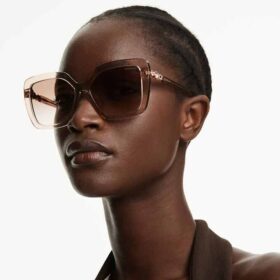 Lunettes de soleil de forme carrée, Sk6049, beige