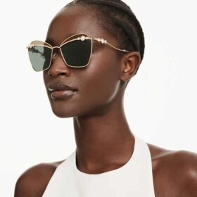 Lunettes de soleil de forme carrée, Sk7040, dorées Lunettes de soleil de forme carrée, Sk7040, dorées