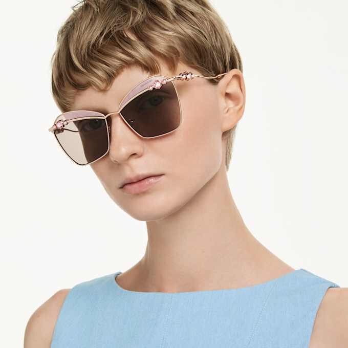 Lunettes de soleil de forme carrée, Sk7040, rose Lunettes de soleil de forme carrée, Sk7040, rose
