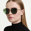 Lunettes de soleil de forme carrée, Sk7043, vertes Lunettes de soleil de forme carrée, Sk7043, vertes