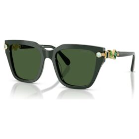 Lunettes de soleil de forme carrée, vertes