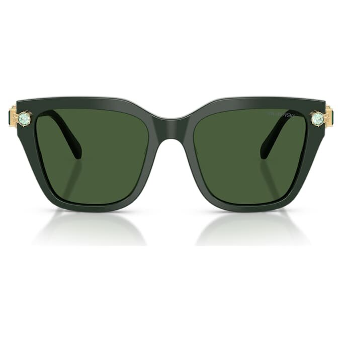 Lunettes de soleil de forme carrée, vertes Lunettes de soleil de forme carrée, vertes