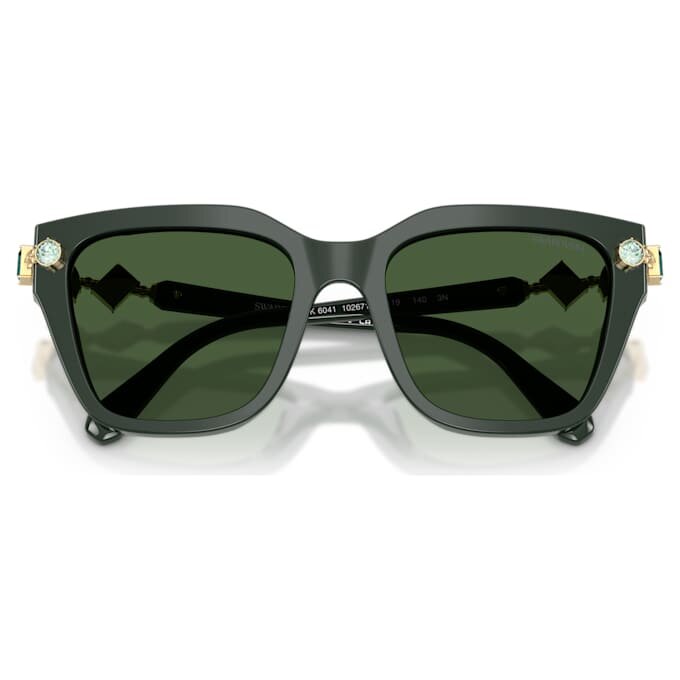 Lunettes de soleil de forme carrée, vertes Lunettes de soleil de forme carrée, vertes