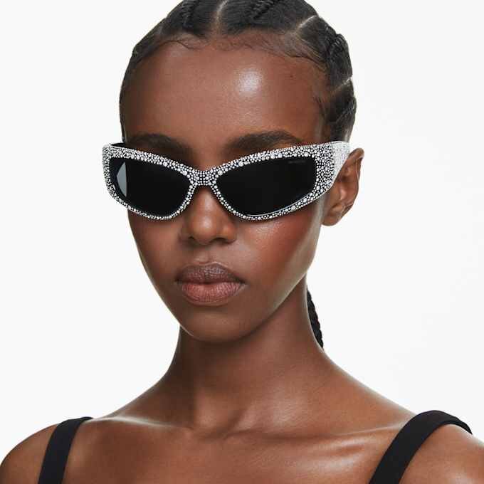 Lunettes de soleil de forme masque, Sk6027, noir Lunettes de soleil de forme masque, Sk6027, noir