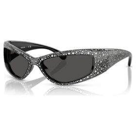 Lunettes de soleil de forme masque, Sk6027, noir