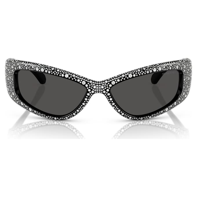 Lunettes de soleil de forme masque, Sk6027, noir Lunettes de soleil de forme masque, Sk6027, noir