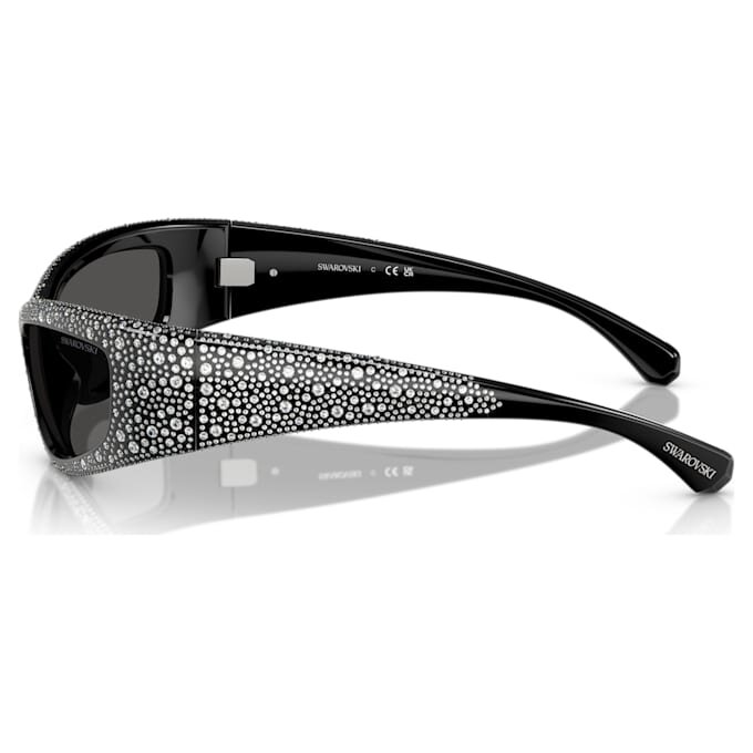Lunettes de soleil de forme masque, Sk6027, noir Lunettes de soleil de forme masque, Sk6027, noir