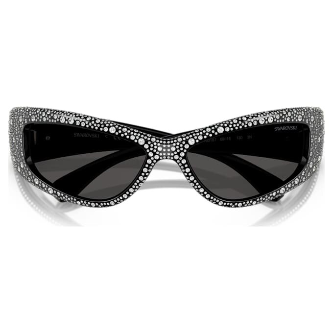 Lunettes de soleil de forme masque, Sk6027, noir Lunettes de soleil de forme masque, Sk6027, noir