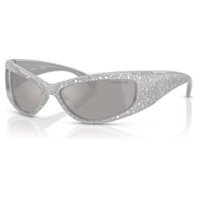Lunettes de soleil de forme masque, Sk6027, teinte argentée