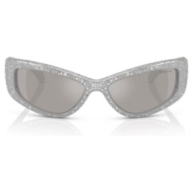 Lunettes de soleil de forme masque, Sk6027, teinte argentée