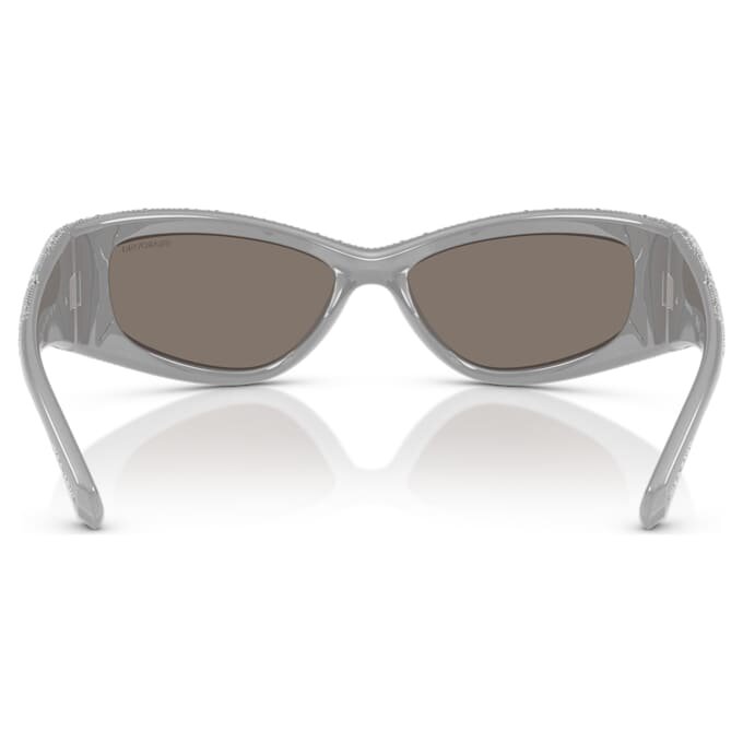 Lunettes de soleil de forme masque, Sk6027, teinte argentée Lunettes de soleil de forme masque, Sk6027, teinte argentée
