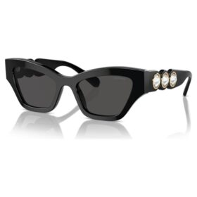 Lunettes de soleil de forme « œil de chat », noires