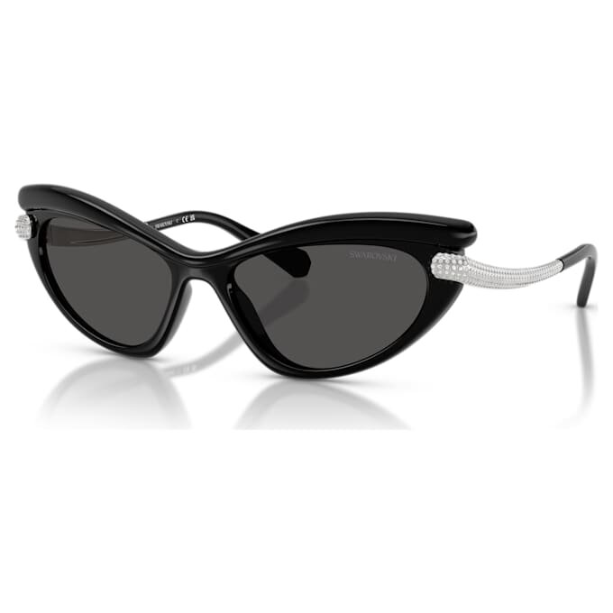 Lunettes de soleil de forme « œil de chat », Sk6038, noires Lunettes de soleil de forme « œil de chat », Sk6038, noires