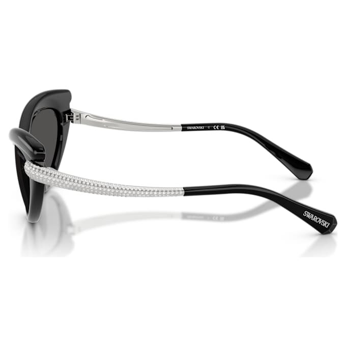 Lunettes de soleil de forme « œil de chat », Sk6038, noires Lunettes de soleil de forme « œil de chat », Sk6038, noires
