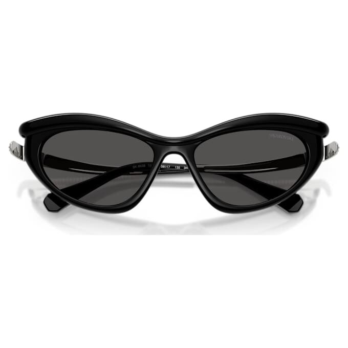 Lunettes de soleil de forme « œil de chat », Sk6038, noires Lunettes de soleil de forme « œil de chat », Sk6038, noires
