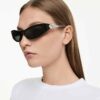 Lunettes de soleil de forme « œil de chat », SK6046, noires Lunettes de soleil de forme « œil de chat », SK6046, noires