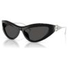 Lunettes de soleil de forme « œil de chat », SK6046, noires Lunettes de soleil de forme « œil de chat », SK6046, noires