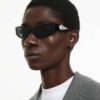 Lunettes de soleil de forme « œil de chat », SK6046, noires Lunettes de soleil de forme « œil de chat », SK6046, noires