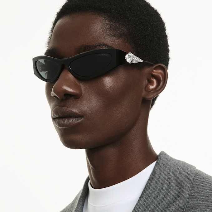 Lunettes de soleil de forme « œil de chat », SK6046, noires Lunettes de soleil de forme « œil de chat », SK6046, noires