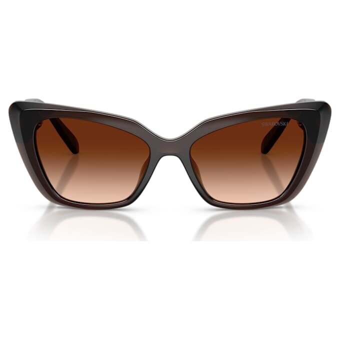 Lunettes de soleil de forme « œil de chat », Sk6047, marron foncé Lunettes de soleil de forme « œil de chat », Sk6047, marron foncé