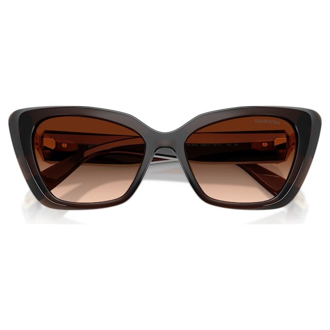 Lunettes de soleil de forme « œil de chat », Sk6047, marron foncé Lunettes de soleil de forme « œil de chat », Sk6047, marron foncé