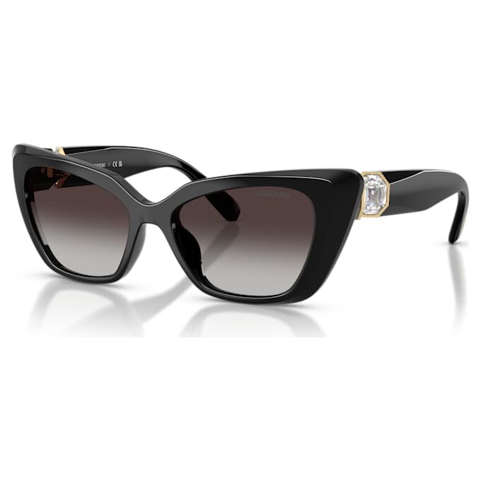 Lunettes de soleil de forme « œil de chat », Sk6047, noires Lunettes de soleil de forme « œil de chat », Sk6047, noires