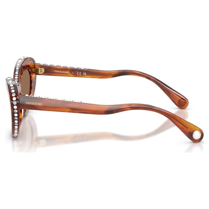 Lunettes de soleil de forme œil-de-chat, Sk6061U, marron Lunettes de soleil de forme œil-de-chat, Sk6061U, marron