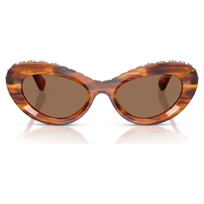 Lunettes de soleil de forme œil-de-chat, Sk6061U, marron Lunettes de soleil de forme œil-de-chat, Sk6061U, marron