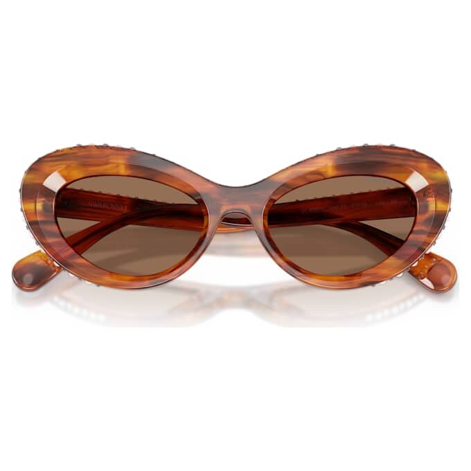 Lunettes de soleil de forme œil-de-chat, Sk6061U, marron Lunettes de soleil de forme œil-de-chat, Sk6061U, marron